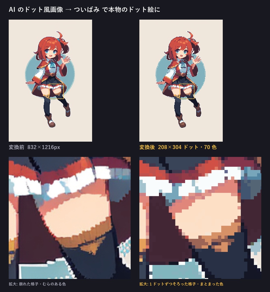 ついばみ(peck dot)ドット絵変換ツール