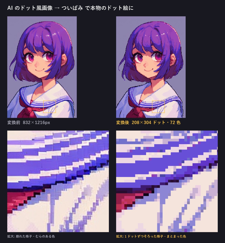 ついばみ(peck dot)ドット絵変換ツール