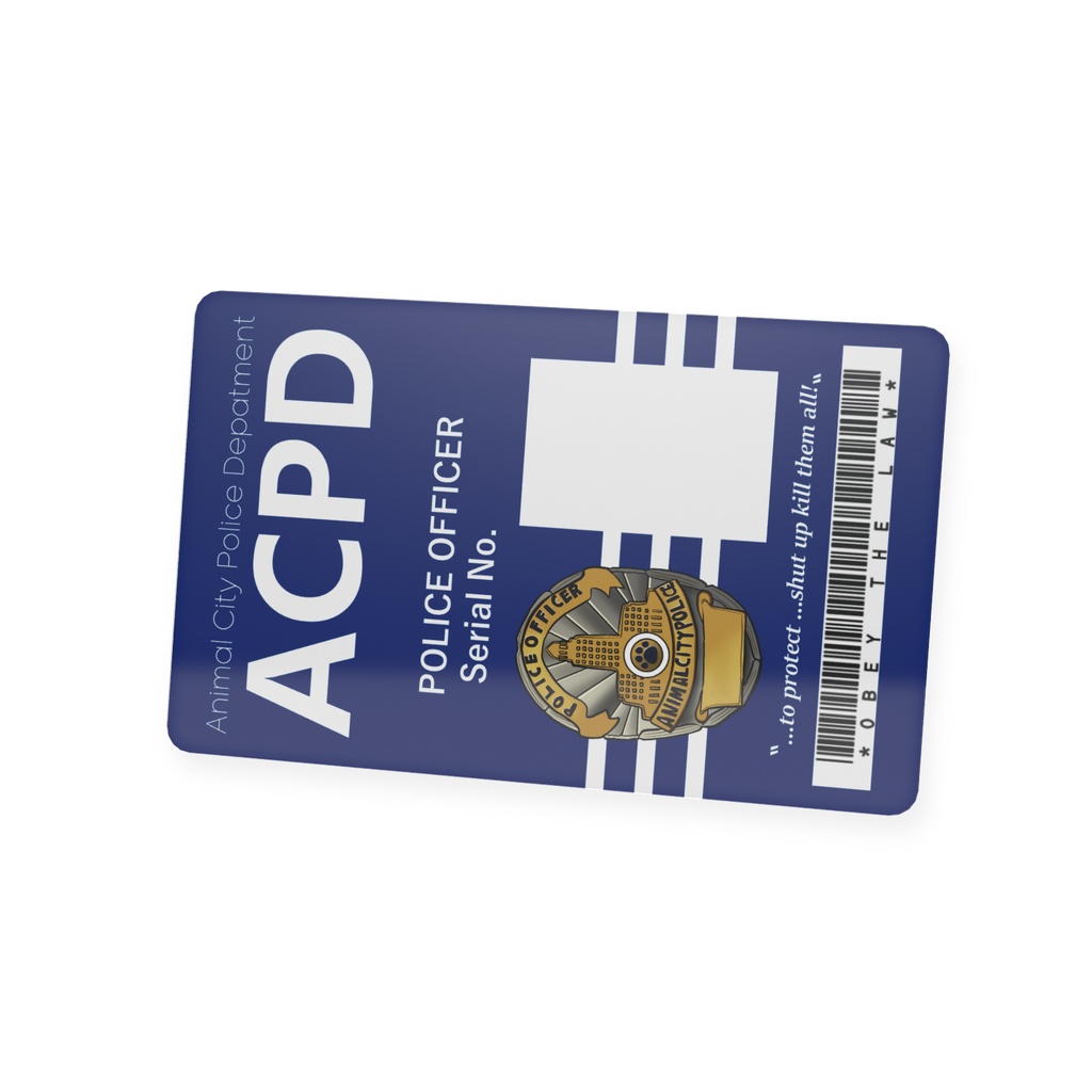 アニマル市警ブランクIDカード