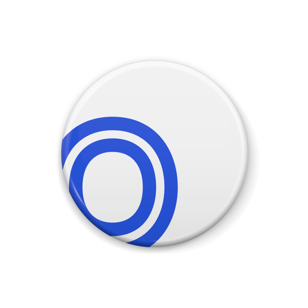 缶バッジ　アルファベット　O