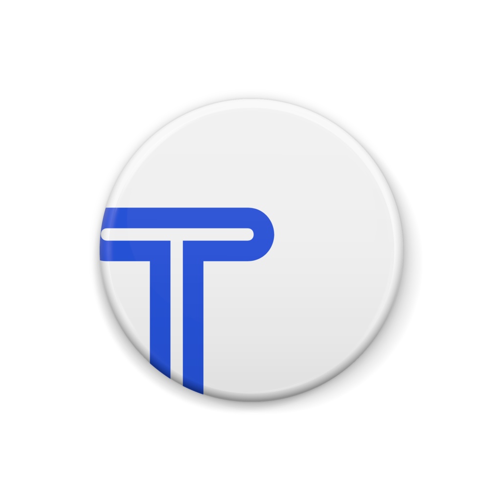 缶バッジ　アルファベット　T