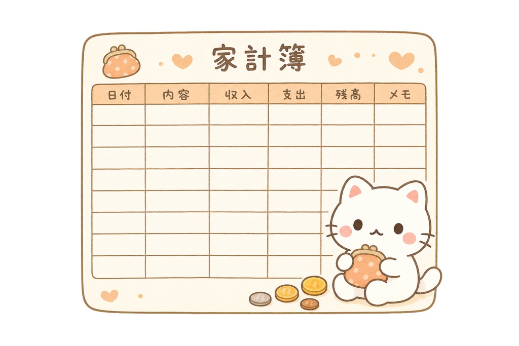 白猫のゆるかわメモ素材セット｜ToDo・買い物・献立・家計簿PNG