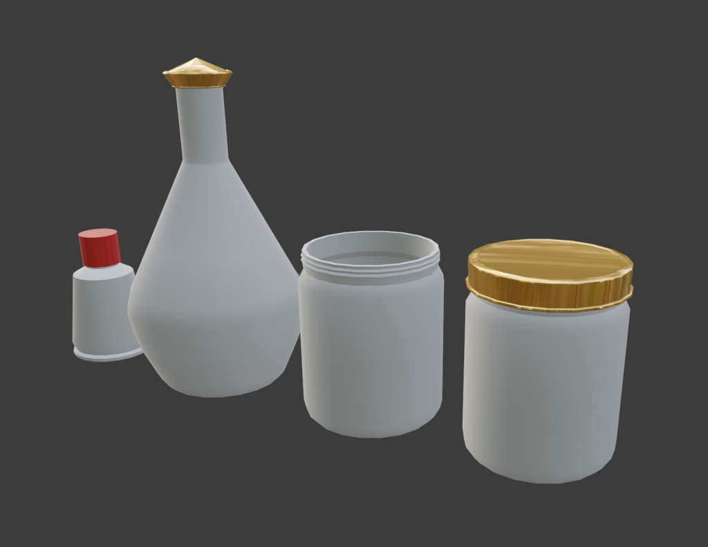 【無料】何処かに置いてあったようなビン達01