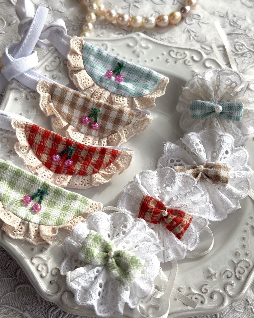 ※セット販売 ぬいぐるみ用 ヘッドピース&スタイセット レトロ風