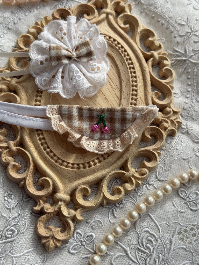 ※セット販売 ぬいぐるみ用 ヘッドピース&スタイセット レトロ風