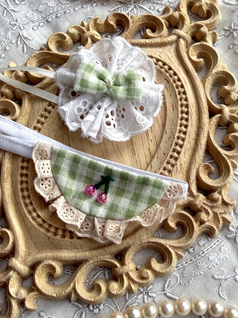 ※セット販売 ぬいぐるみ用 ヘッドピース&スタイセット レトロ風