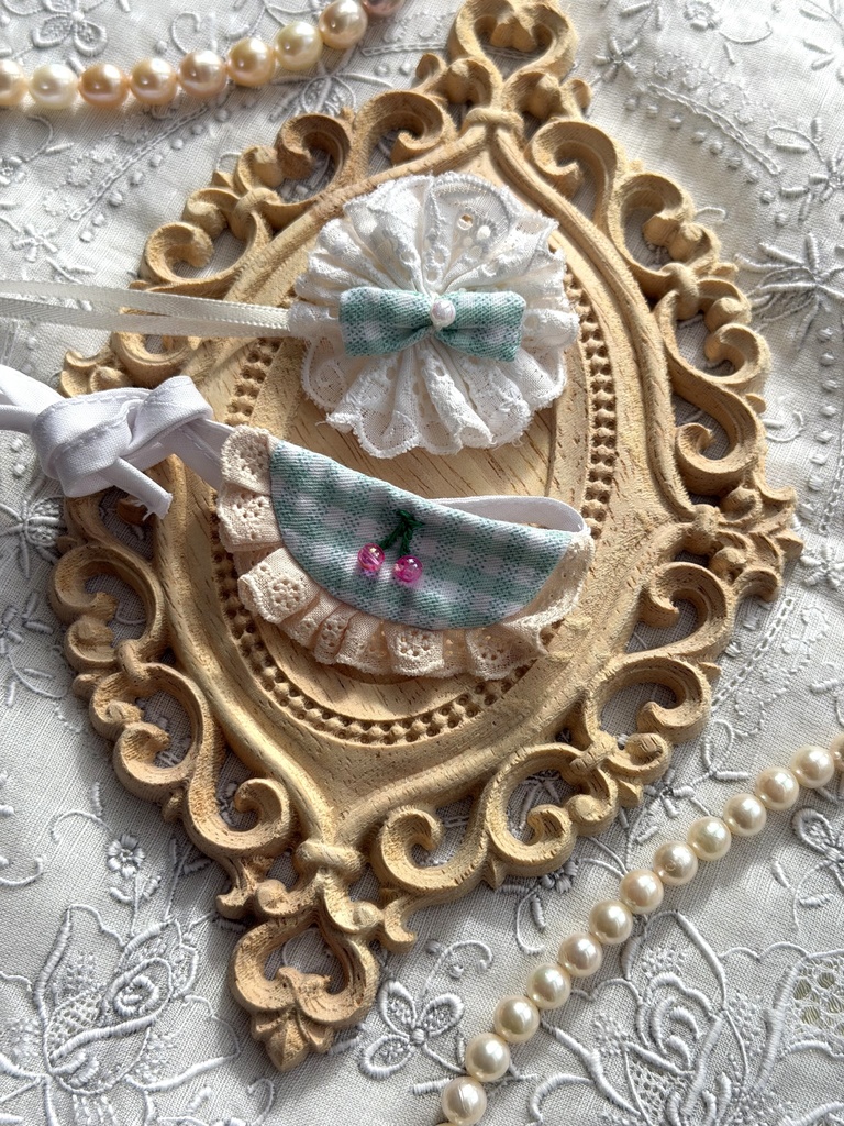 ※セット販売 ぬいぐるみ用 ヘッドピース&スタイセット レトロ風