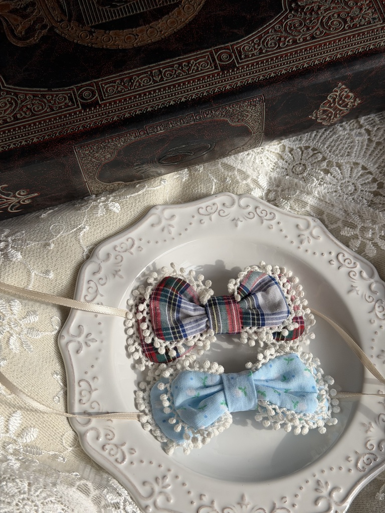 ヘッドドレス リボン レトロ風