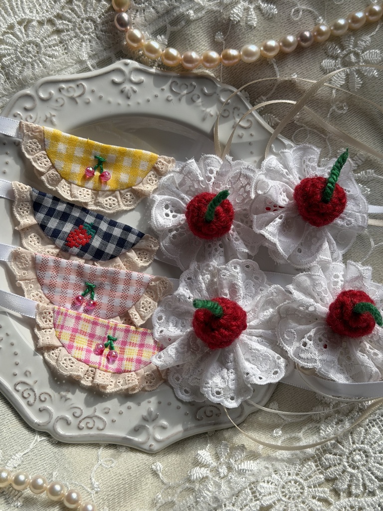 ぬいぐるみ　スタイ＆ヘッドピース　レトロ風