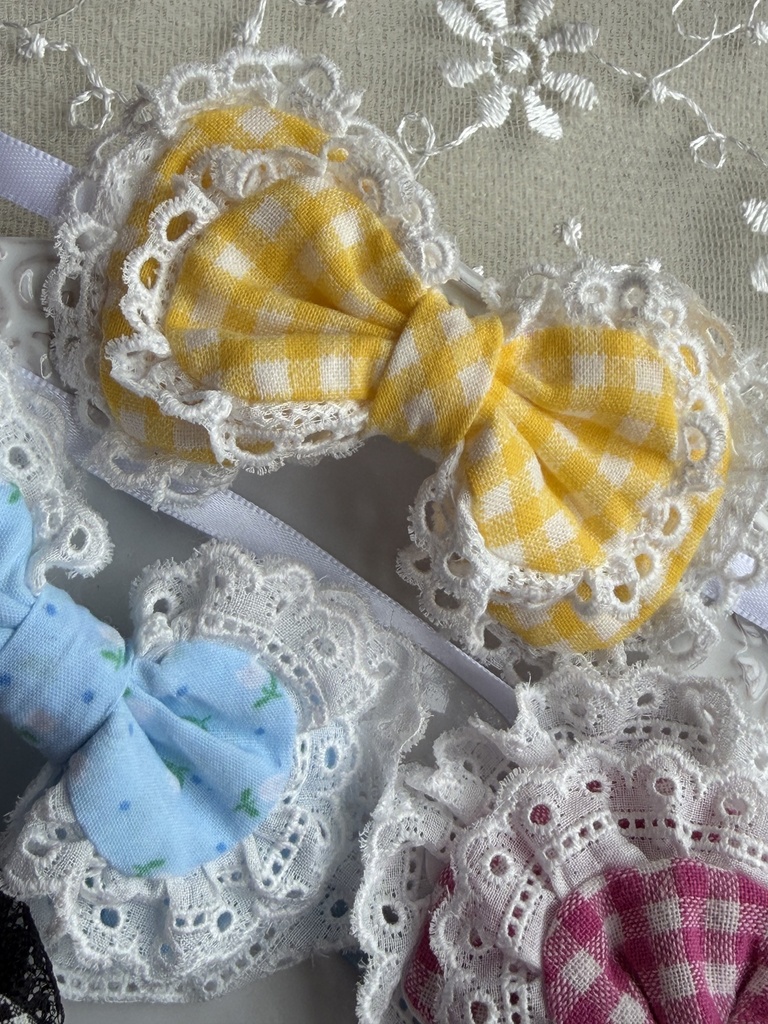 ぬいぐるみ用 リボンヘッドドレス レトロ風