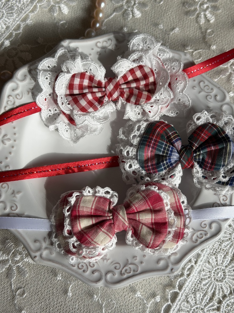 ぬいぐるみ用　ヘッドドレス　レトロ風