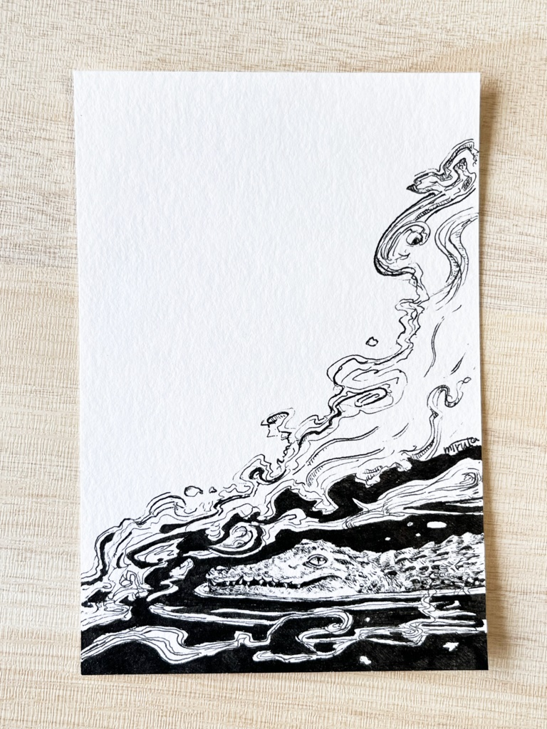 濁った【はがきサイズ原画】