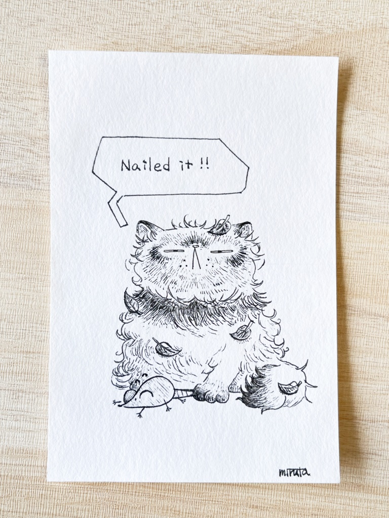 ぼろぼろの【はがきサイズ原画】