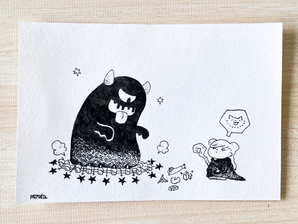 大失敗【はがきサイズ原画】