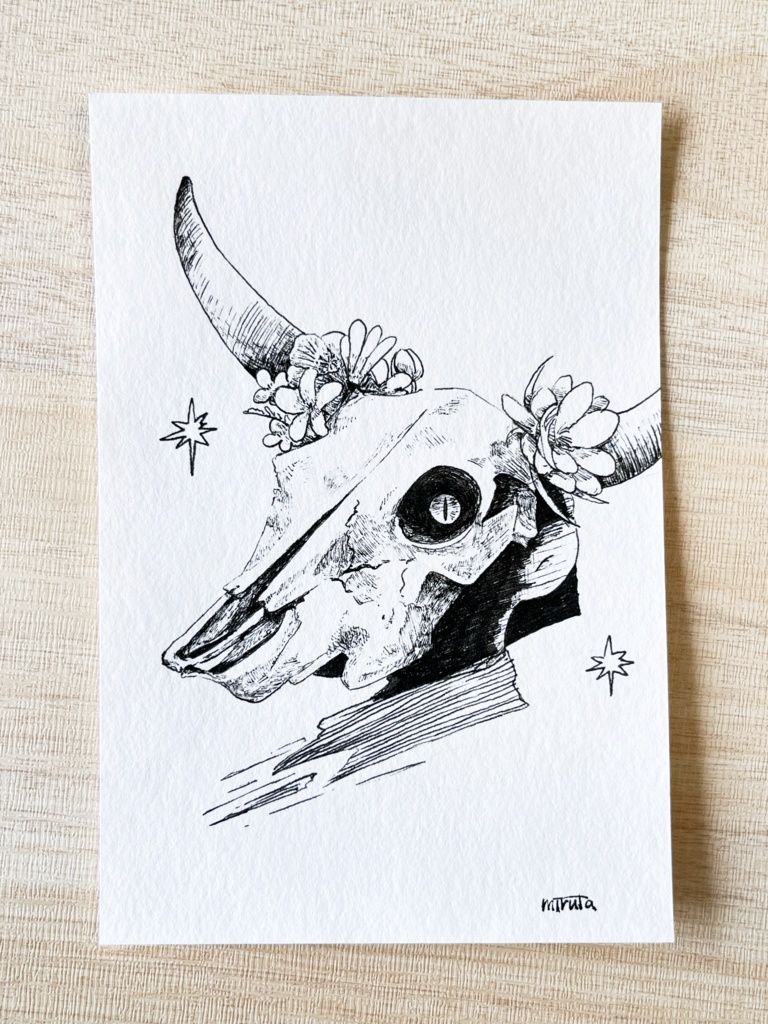 取引【はがきサイズ原画】