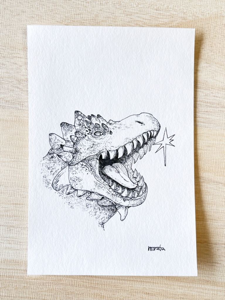 騒々しい【はがきサイズ原画】