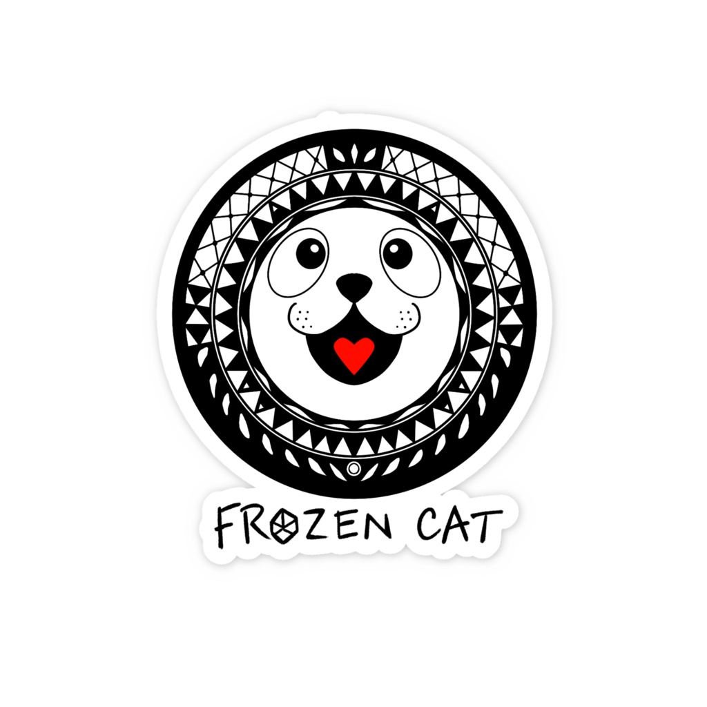 【FROZEN CAT】 フローズンキャット ロゴ スマホステッカー