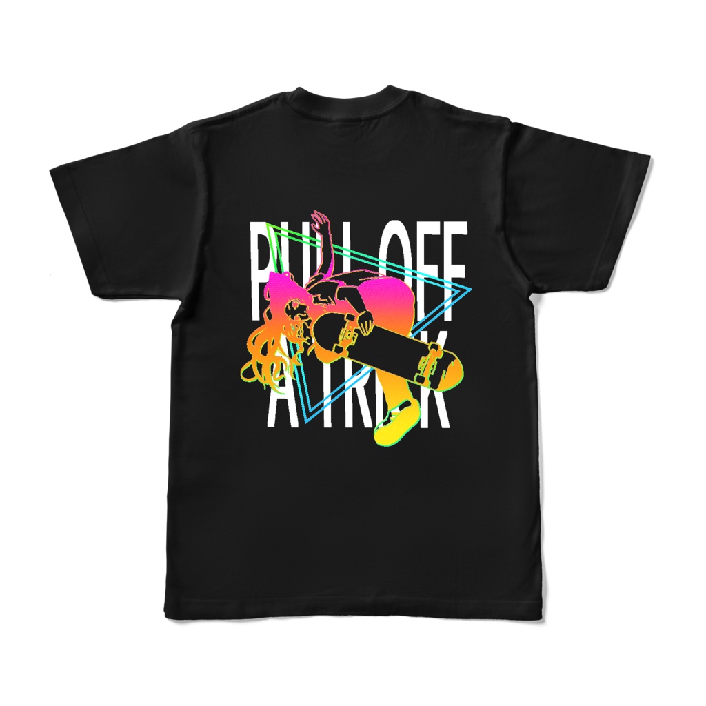 FROZEN CAT Skater Girl Tシャツ ブラック