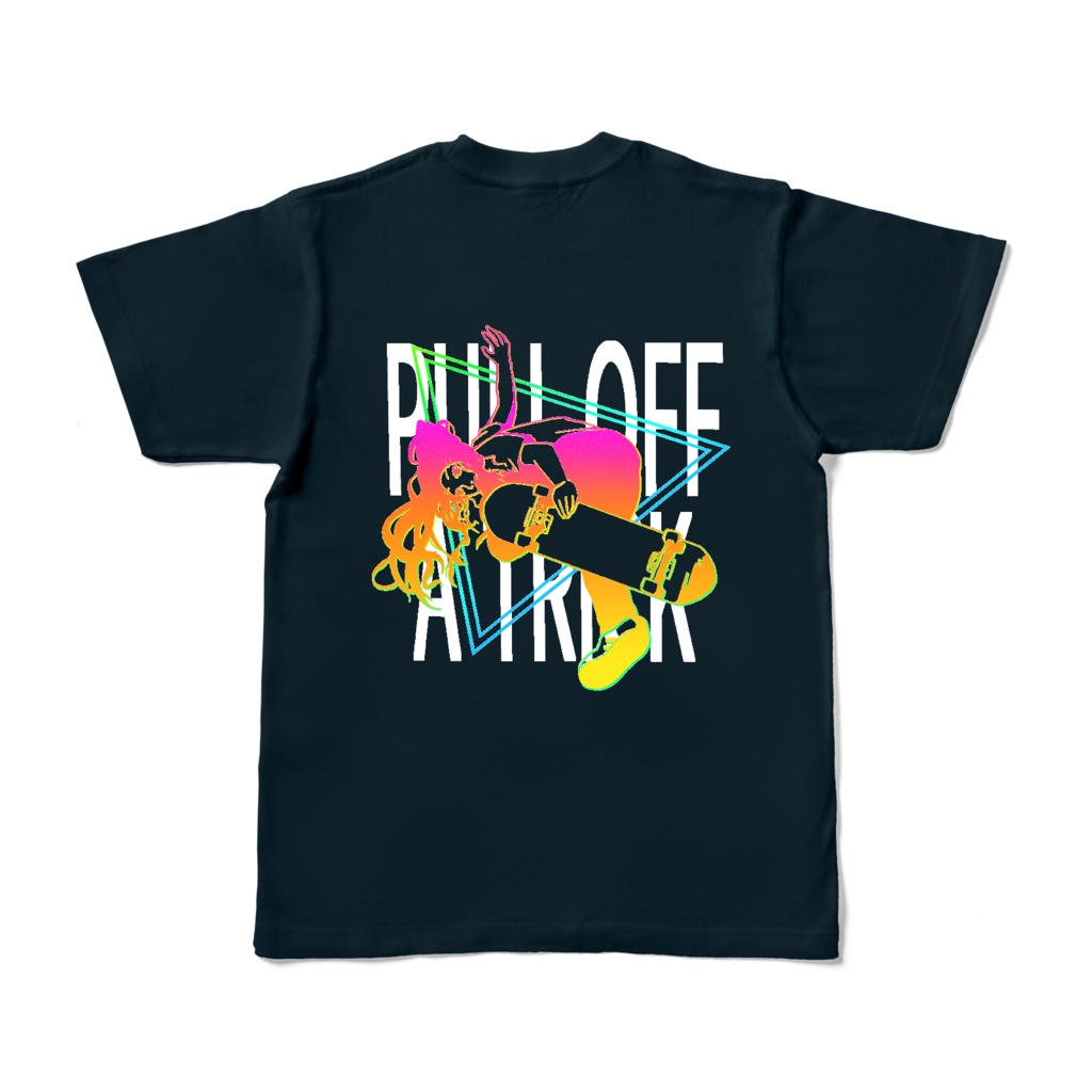 FROZEN CAT　Skater Girl　Tシャツ　ネイビー