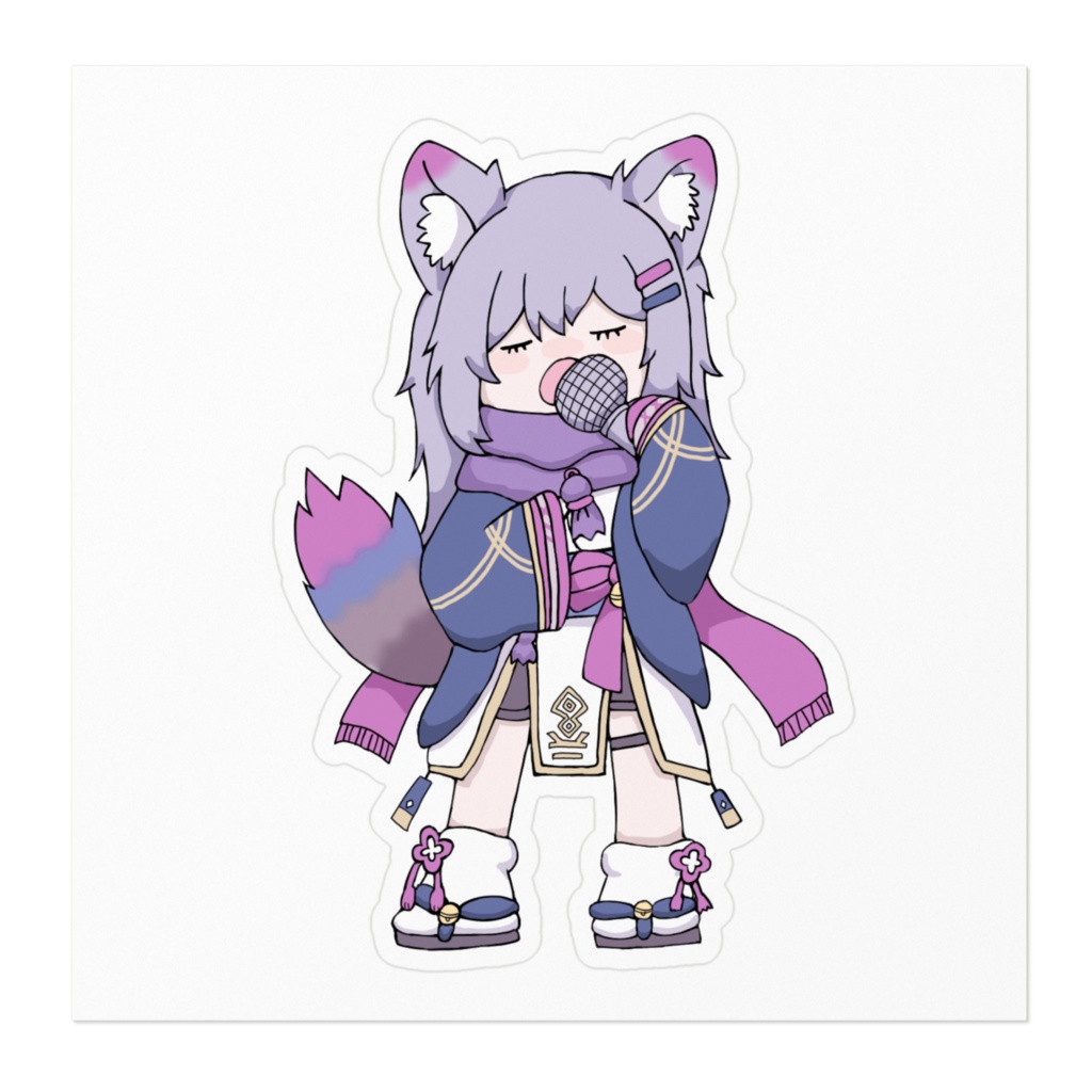 歌うゆる長ステッカー