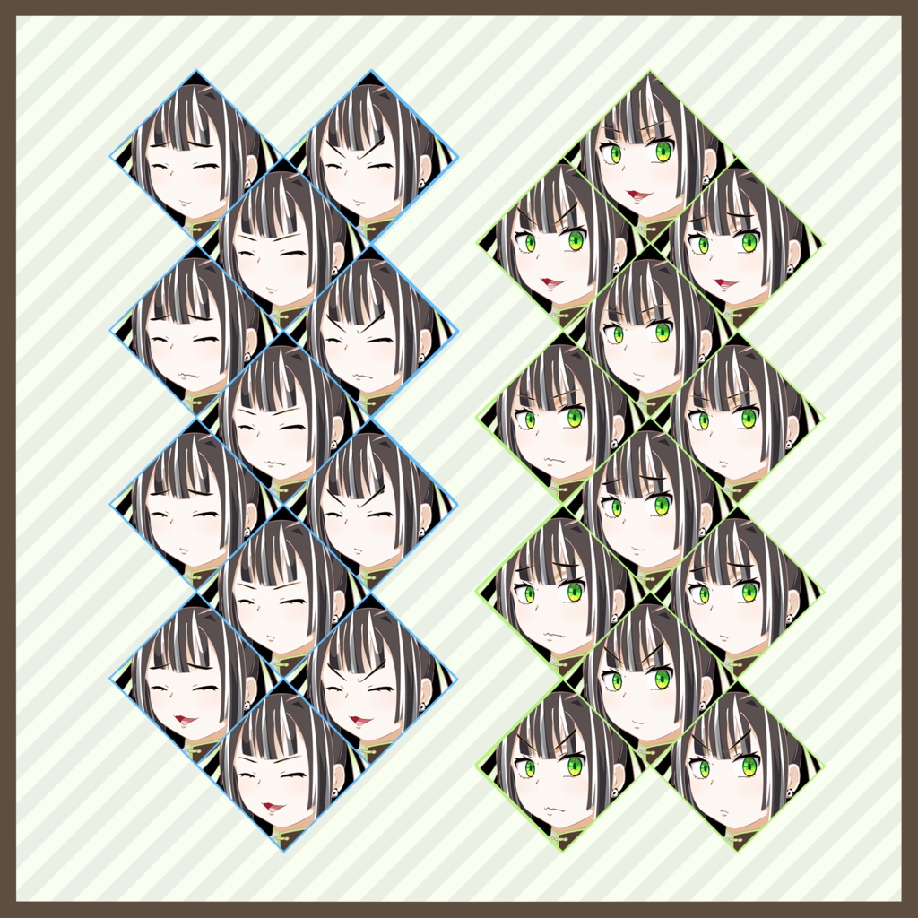 【カラー7種】パンダチャイナ風の女の子