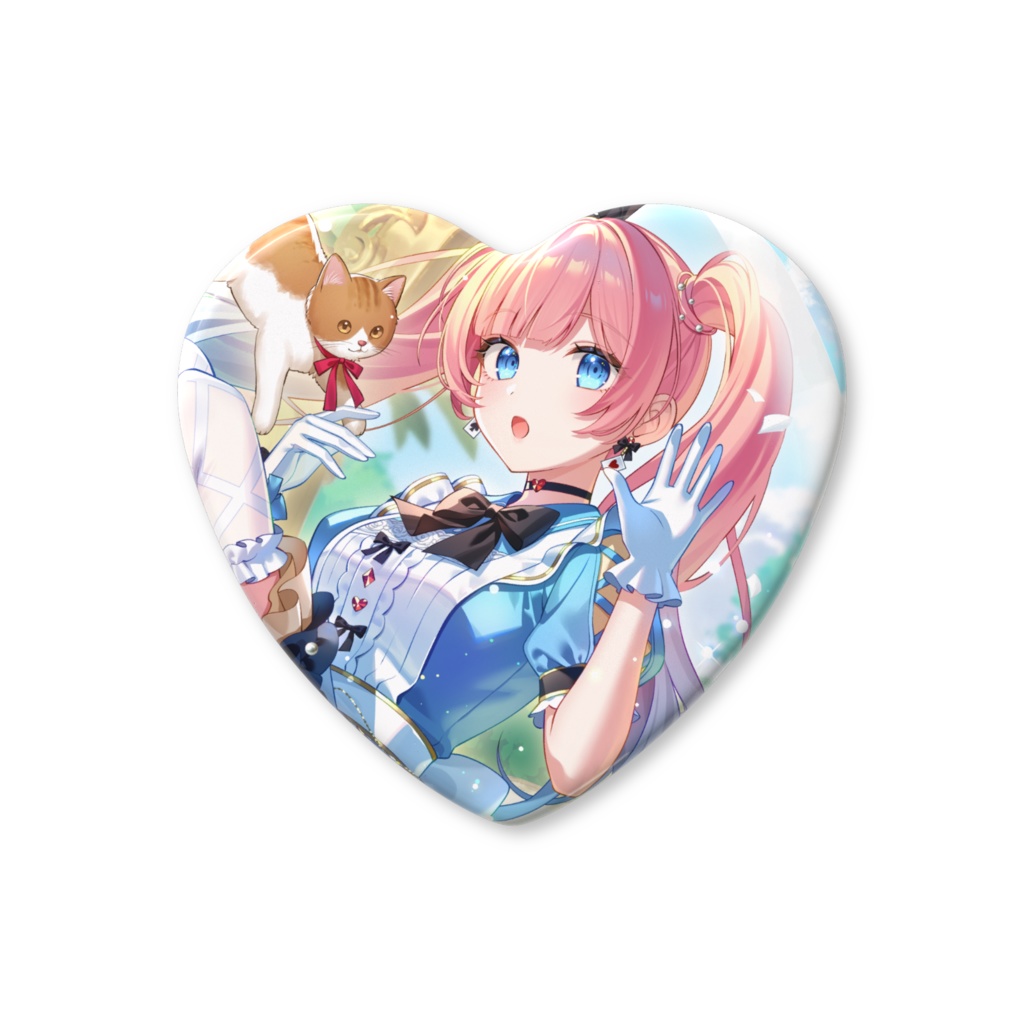 4周年ハート型缶バッジ