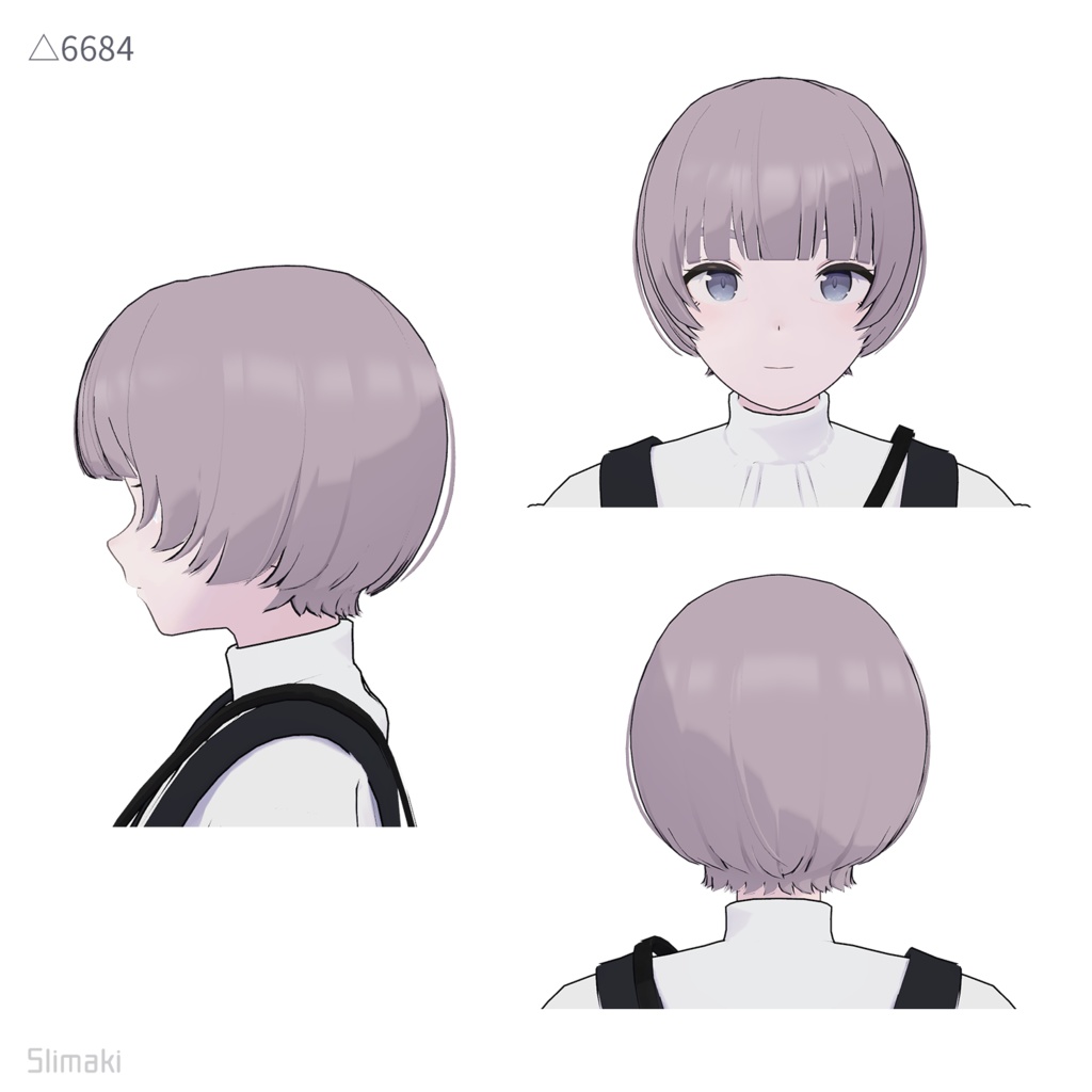 【VRC HAIR】Lapwing対応・顔周りレイヤーボブ BobHair