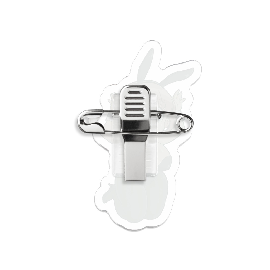 可愛いバニーガールのアクリルバッジ