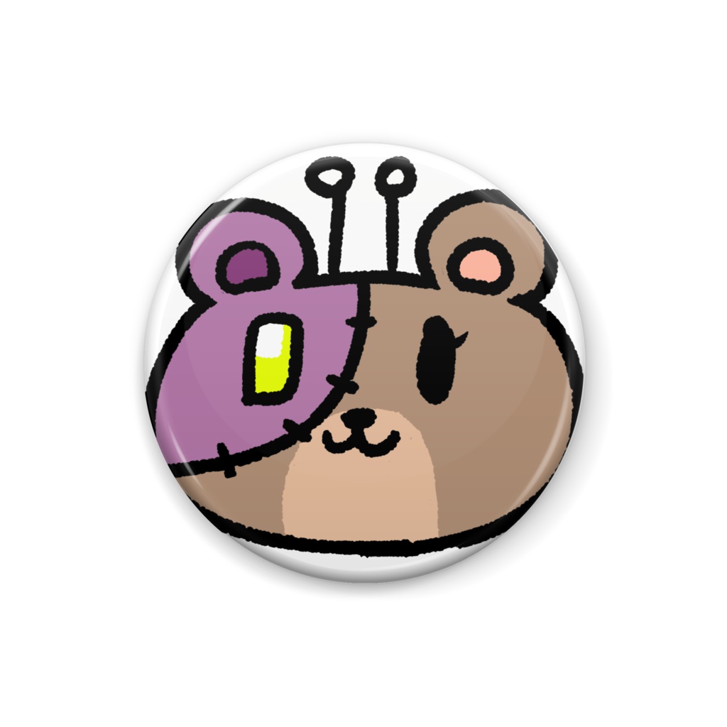 くまの缶バッジ(小さい)