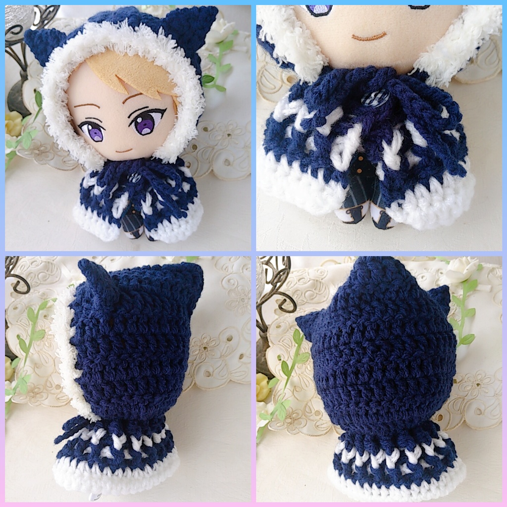 16センチ着ぐるみ 紺色白