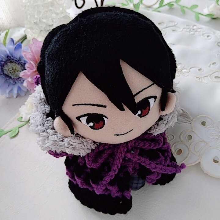 16センチぬい着ぐるみ 紫グレー