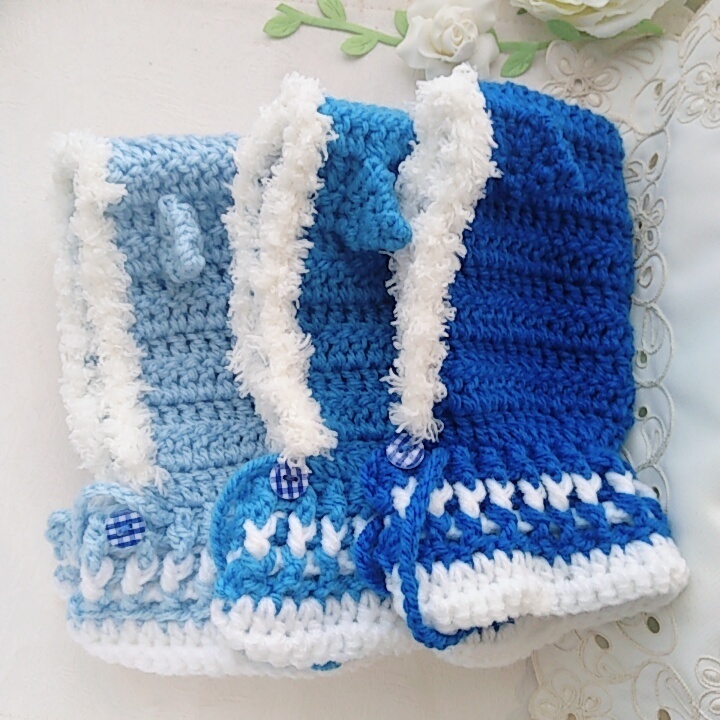 16センチ着ぐるみポンチョ ブルー系