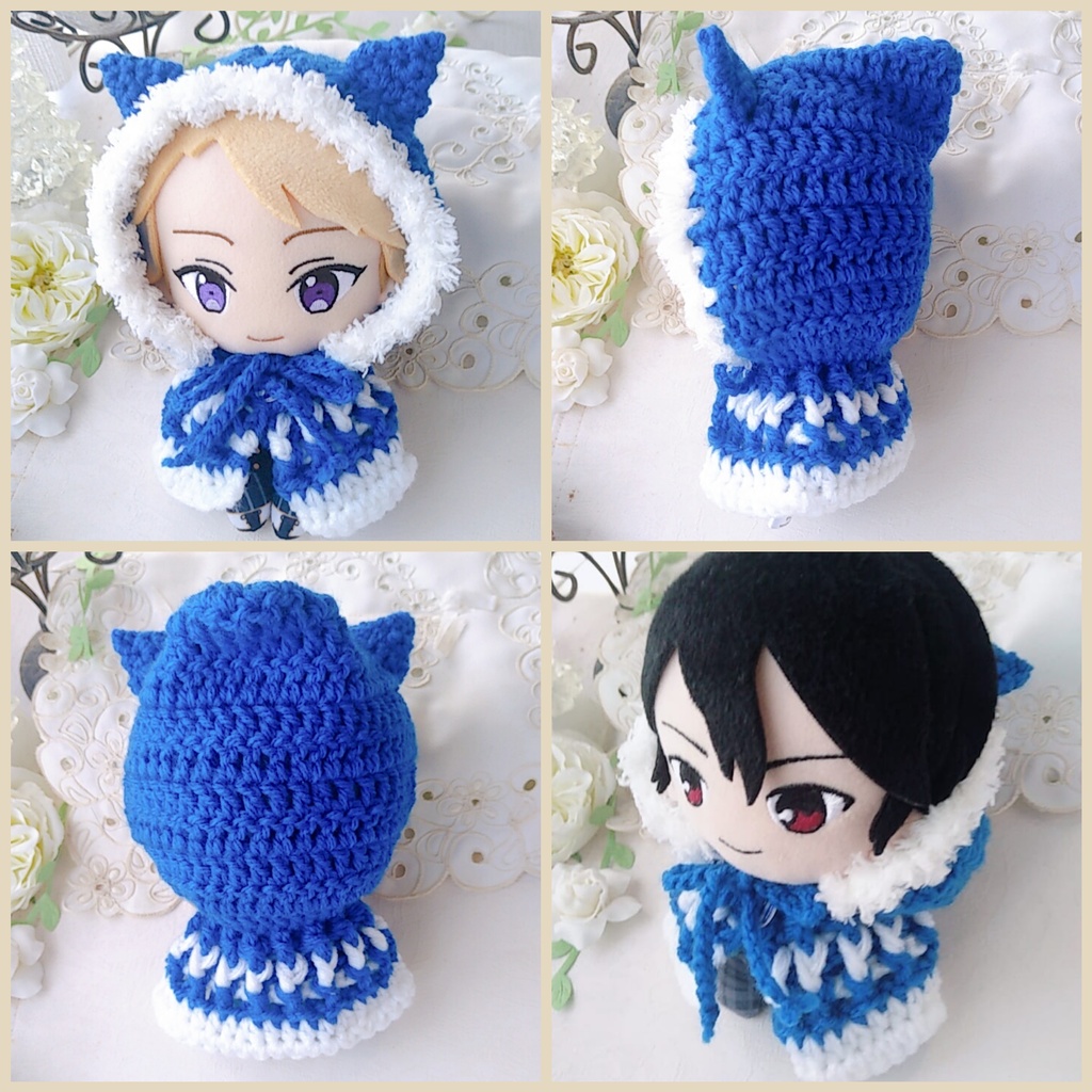 16センチ着ぐるみポンチョ ブルー系