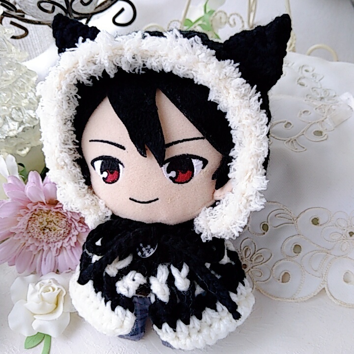 16cmぬい着ぐるみ 黒白