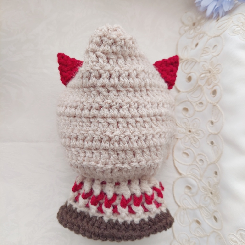 16センチ着ぐるみ ベージュレッドチョコ