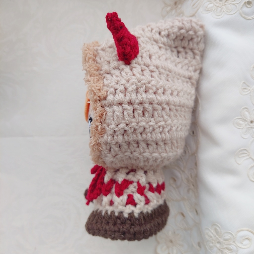 16センチ着ぐるみ ベージュレッドチョコ