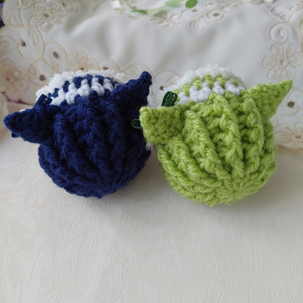 おまんじゅう着ぐるみ 紺色 薄い黄緑