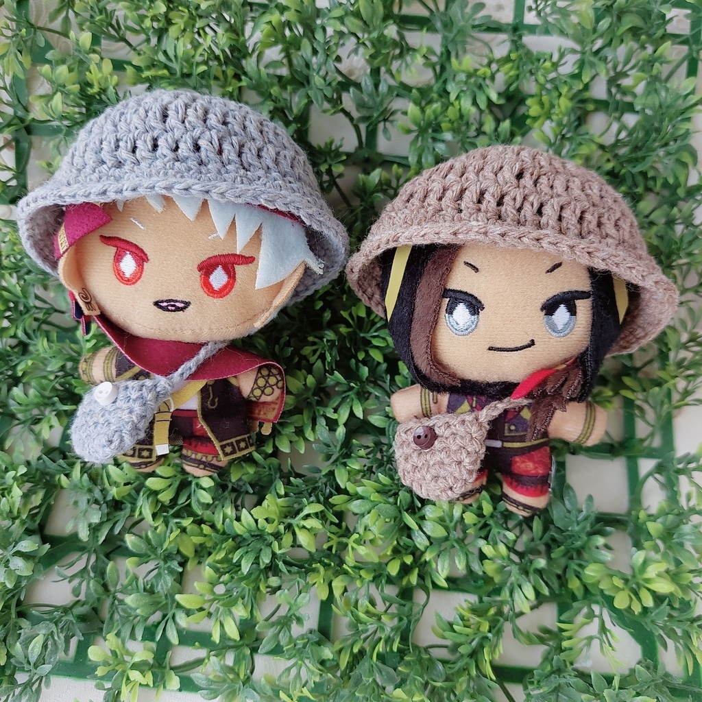 10センチぬい用帽子&バッグセット 2WAY リネン