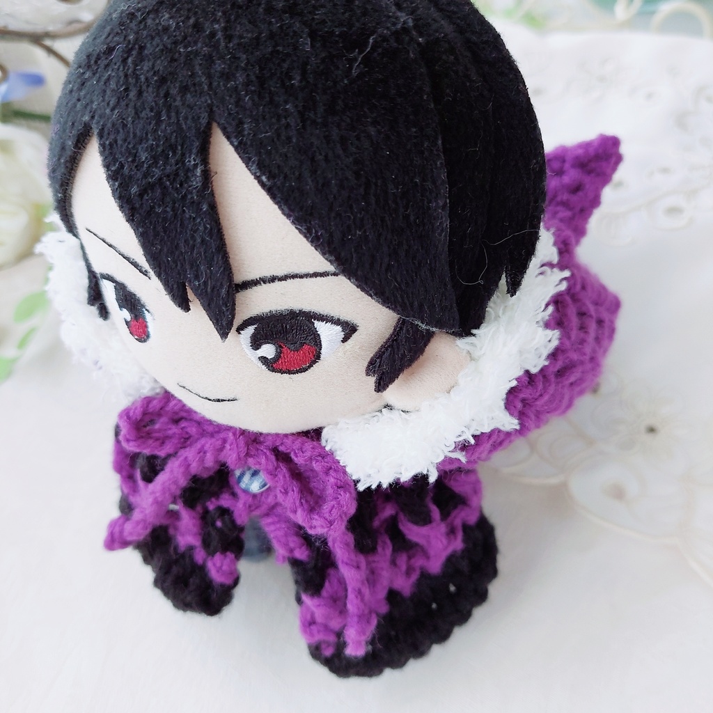 16センチぬい着ぐるみ 紫黒白