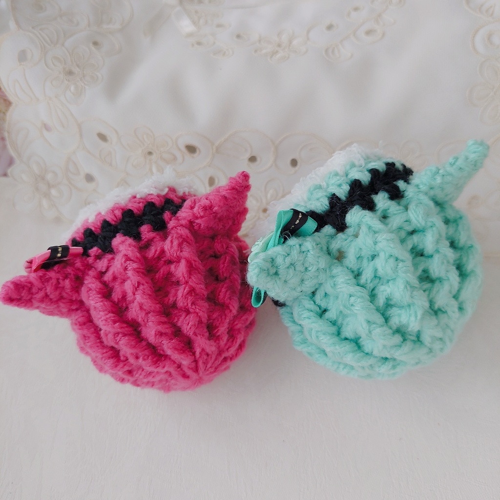 おまんじゅう着ぐるみ ピンク黒 ミントグリーン黒