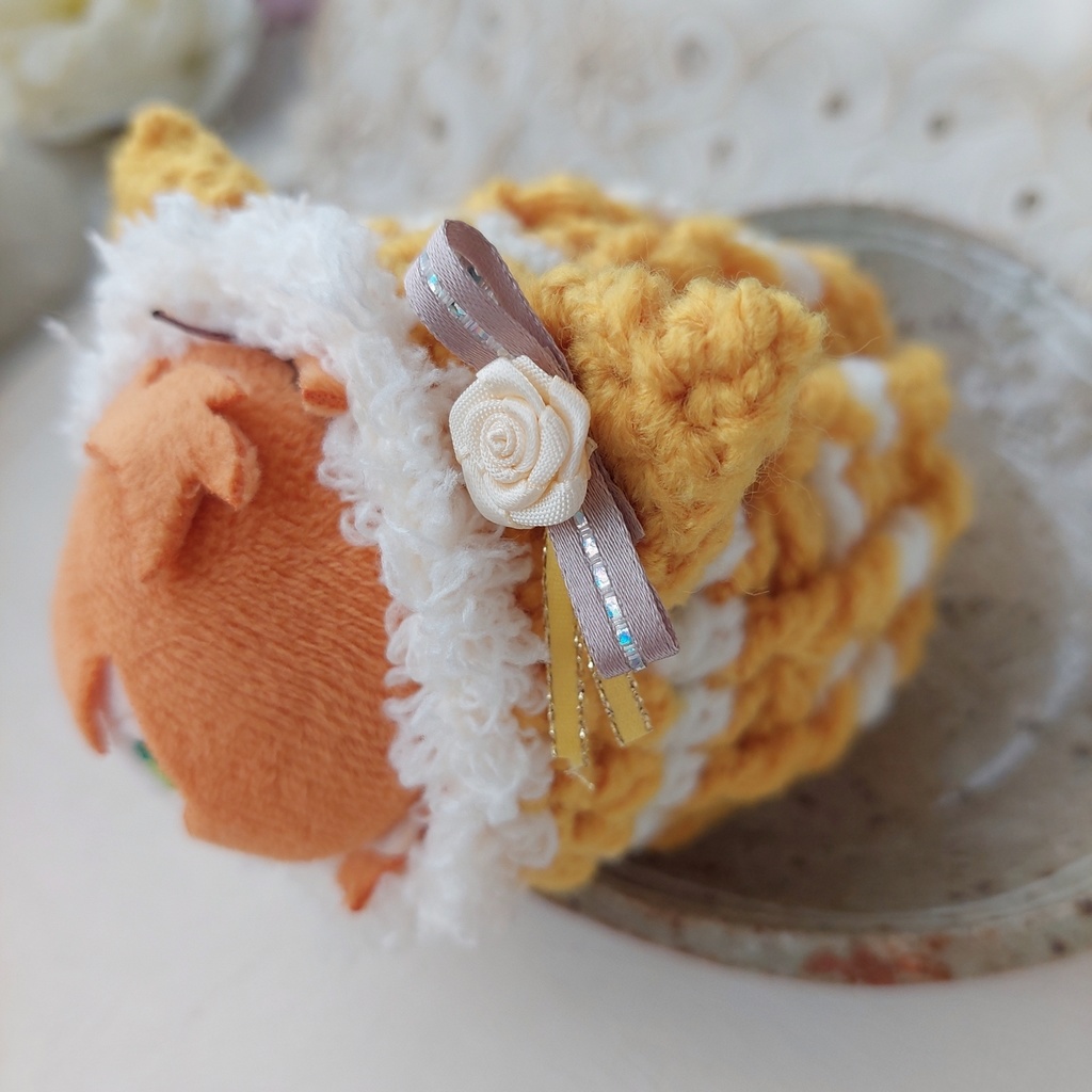 もちマス着ぐるみ サンドベージュリボン