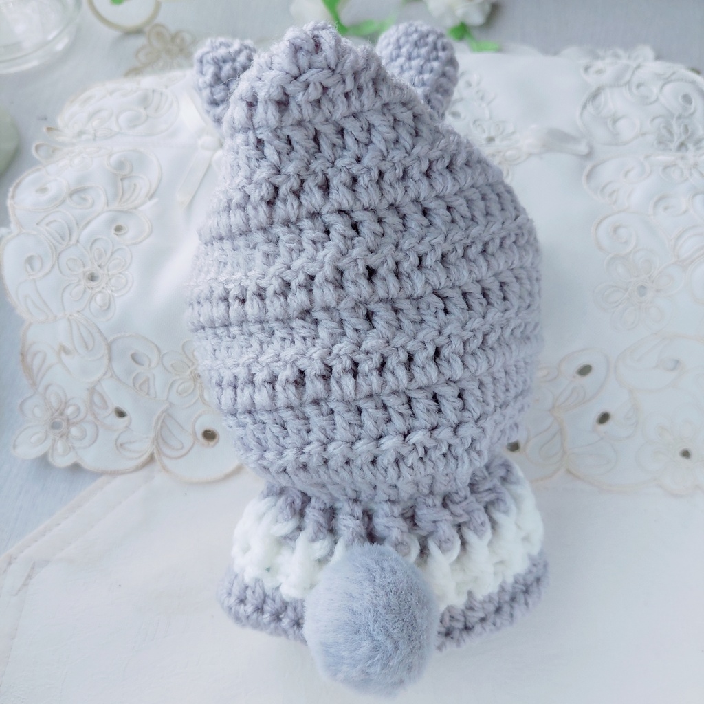 16センチぬい着ぐるみ ライトグレーうさ耳