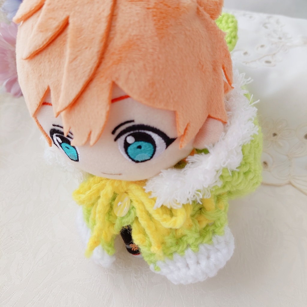 16センチぬい着ぐるみ マスカッグリーンレモン色うさ耳