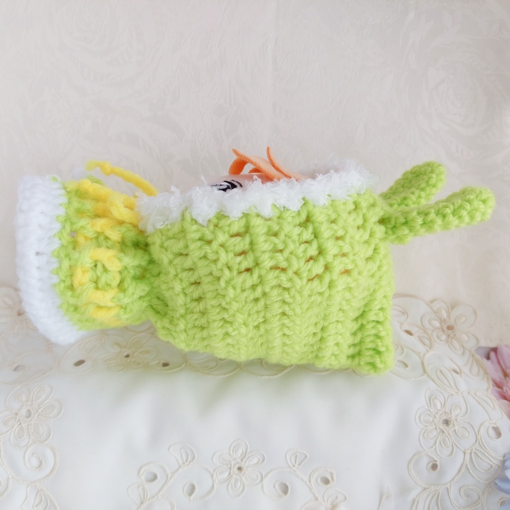 16センチぬい着ぐるみ マスカッグリーンレモン色うさ耳