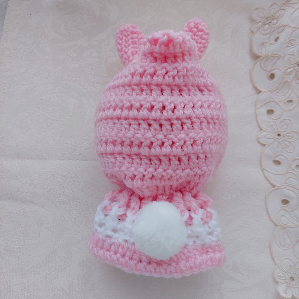 16センチぬい着ぐるみピンク うさ耳しっぽ付き