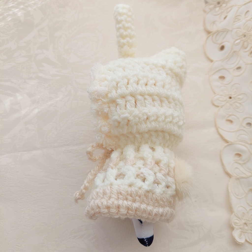 コスマスにとたん用着ぐるみ【AU01】ミルクベージュうさ耳しっぽ付