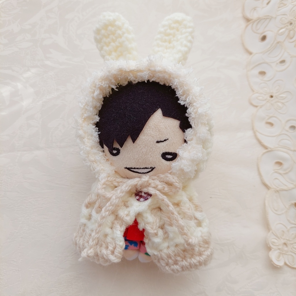 コスマスにとたん用着ぐるみ【AU01】ミルクベージュうさ耳しっぽ付