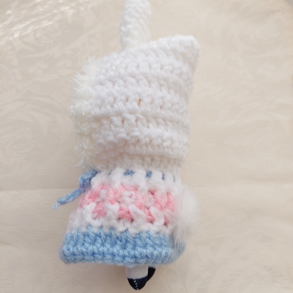 コスマスにとたん用着ぐるみ【AU02】白水色ピンクうさ耳しっぽ付