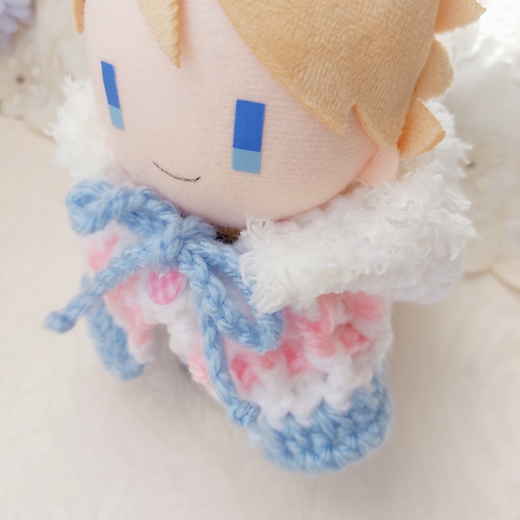 コスマスにとたん用着ぐるみ【AU02】白水色ピンクうさ耳しっぽ付