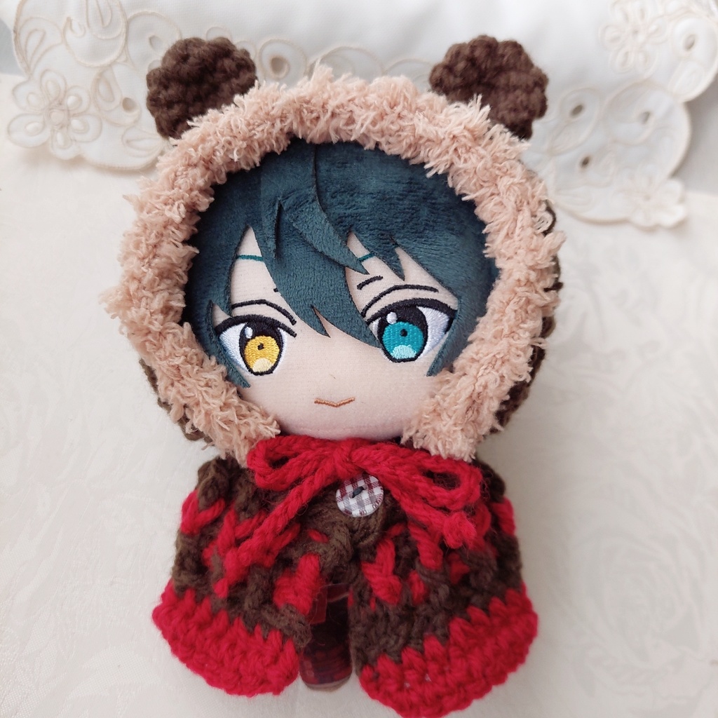 16センチぬい着ぐるみ くま耳 チョコベリー色